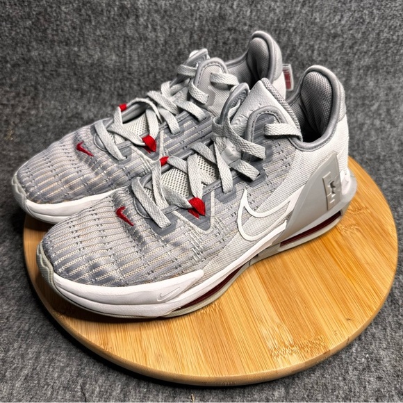 Nike LeBron James Witness VI 6 Pure Platinum Grey Silver Red‎ CZ4052-003 Men's 8 - Picture 5 of 10